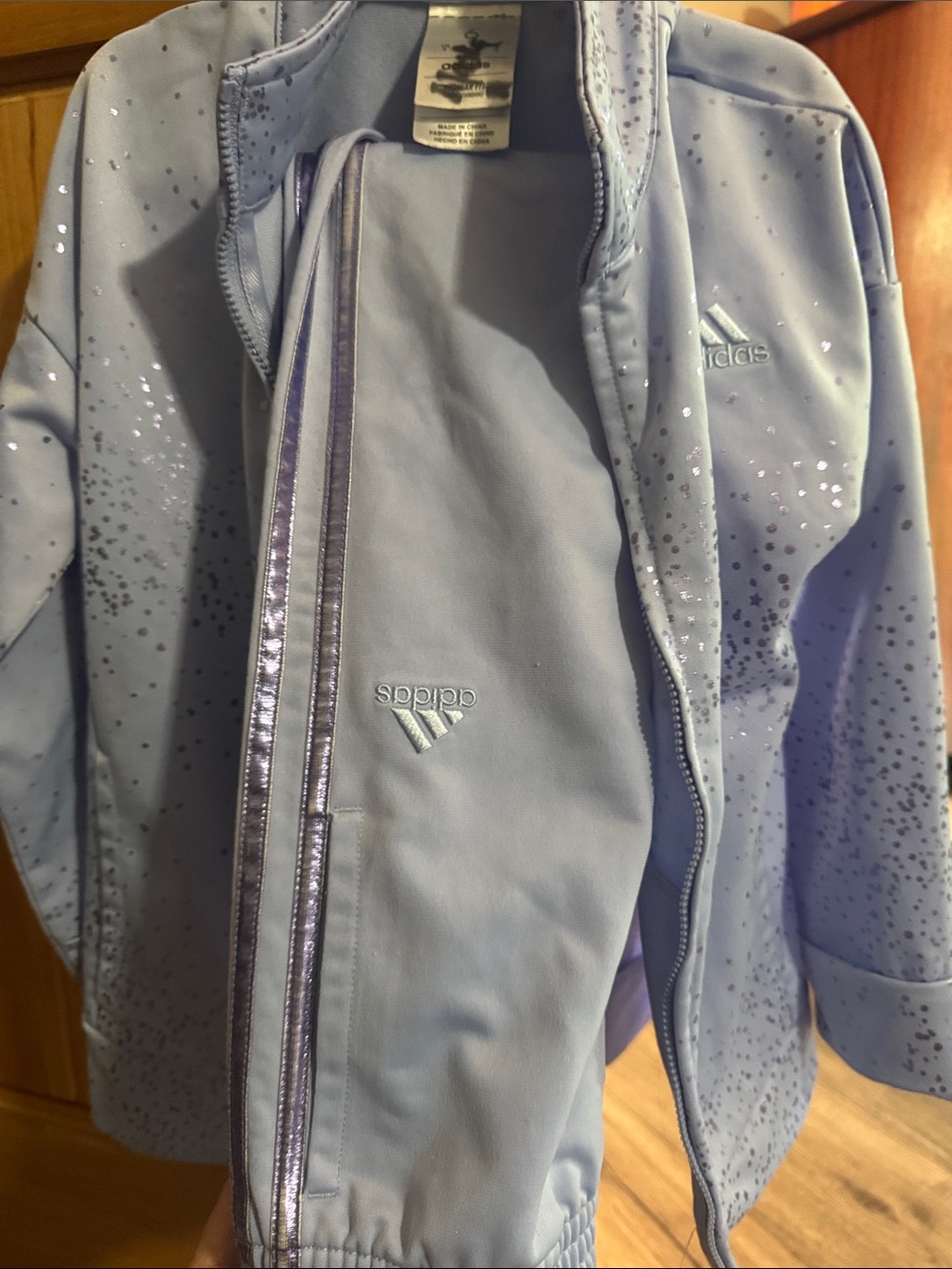 adidas Kids Light Lavender Sparkle Raincoat
